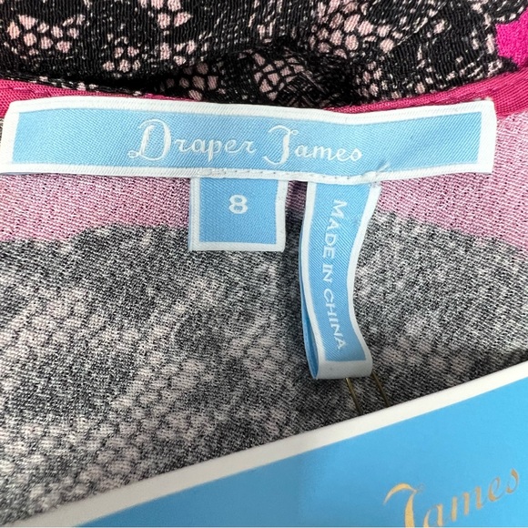 HP 💋 New Draper James NWT fuchsia and black dress - Picture 9 of 11